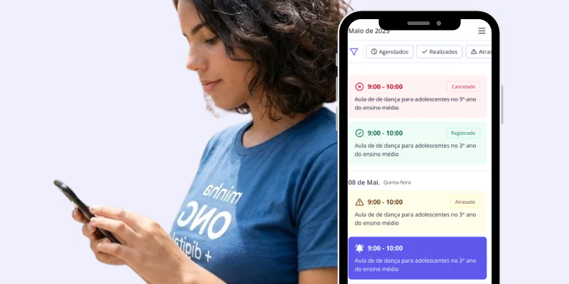 Visual claro e navegação intuitiva