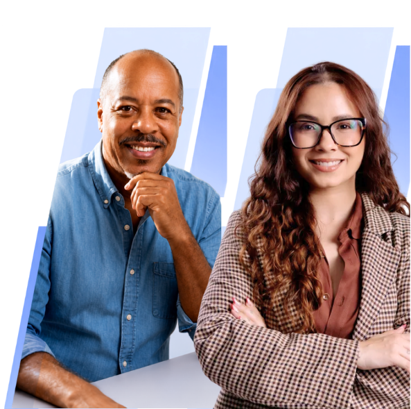 Marcelino Santos e Letícia de Paula, participantes do webinar